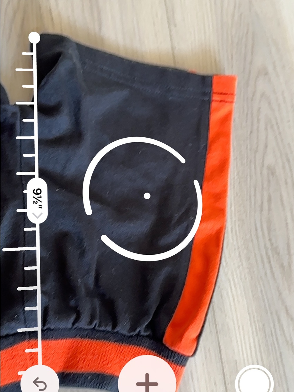 Black and Orange Kids Athletic Shorts with Contrast Side Stripes - Picture 3 of 4